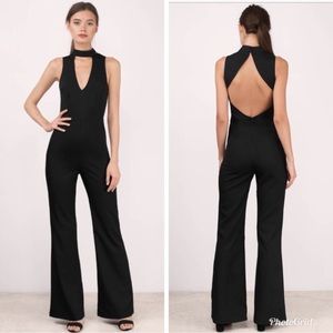 Tobi Black Choker Neck Jumpsuit Size S